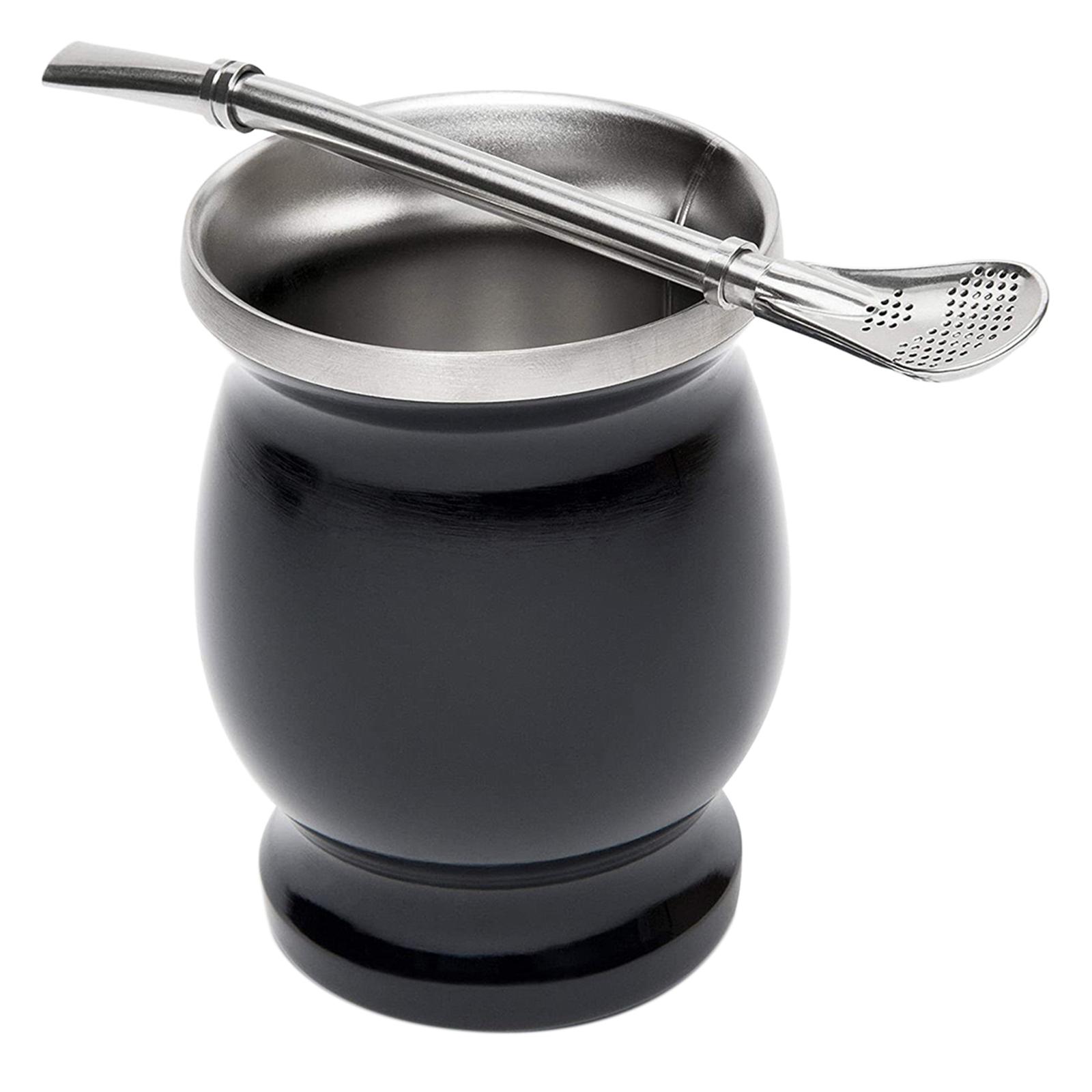 Coffee Tea Spoon - Çift cidarlı paslanmaz çelik kupa, pipetli