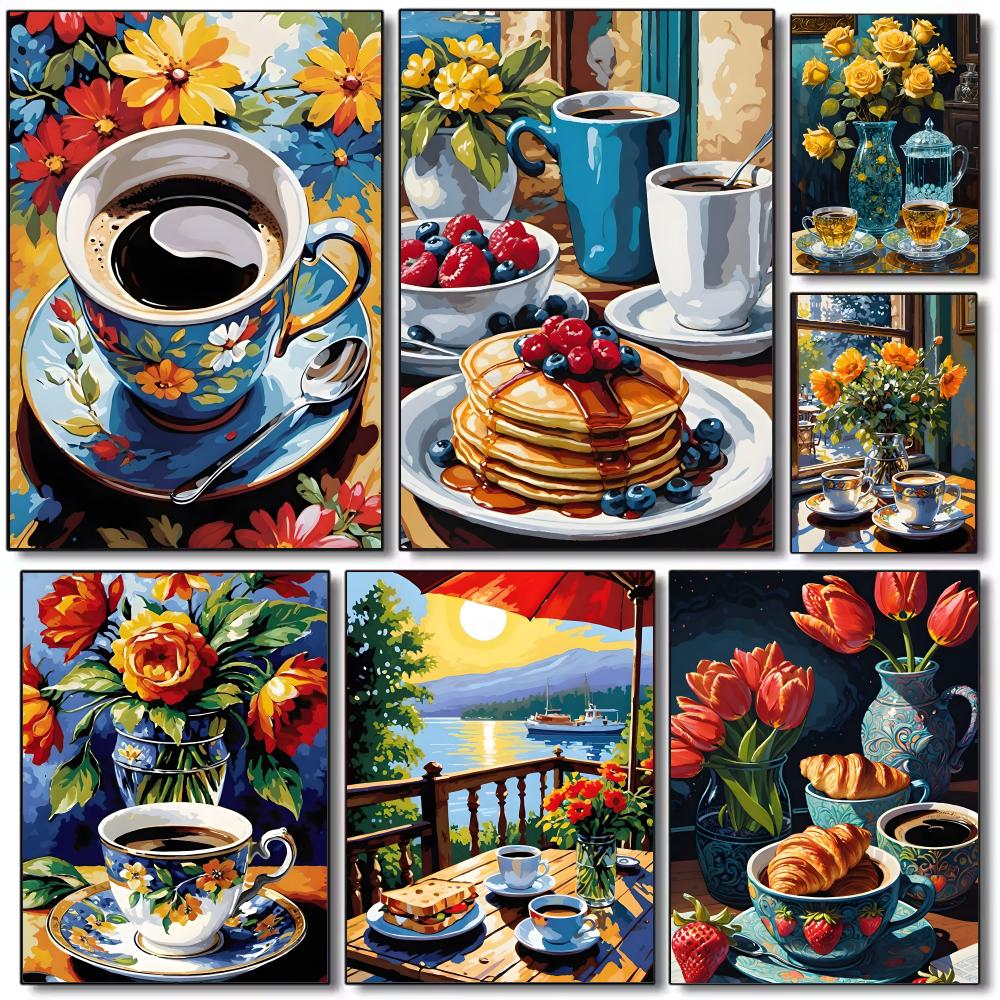 Wallpaper Coffee And Tea - İkindi çayı kahve fincanı Posteri HD
