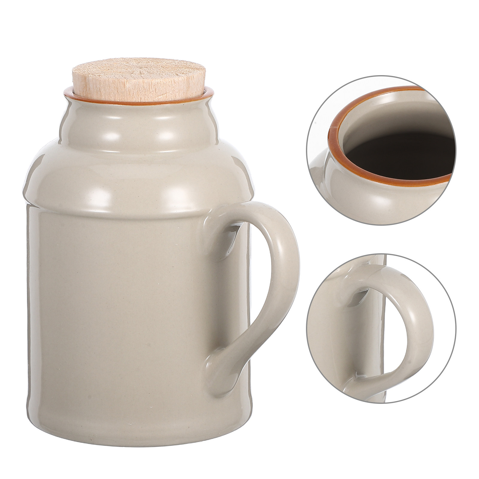 Coffee Tea Brew - Dekoratif Vintage Seramik Su Isıtıcısı Kapaklı