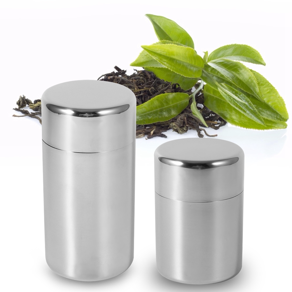Canister Coffee Sugar Tea - Paslanmaz Çelik Çay Kutuları Ev Mutfak