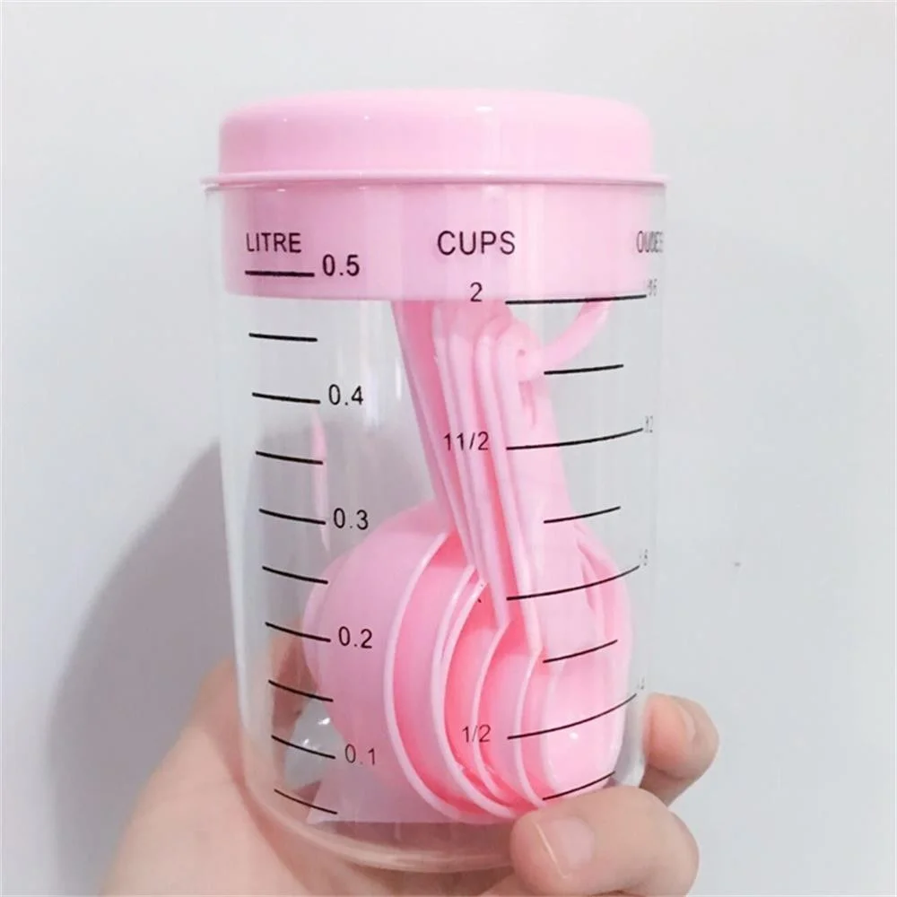 Coffee Tea Spoon - 7 adet/takım Plastik Ölçme Bardak ve