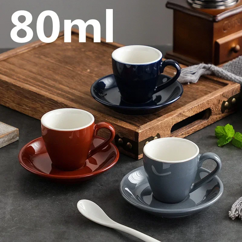 Espresso Cup Saucer - 80ml seramik kahve fincan ve çay