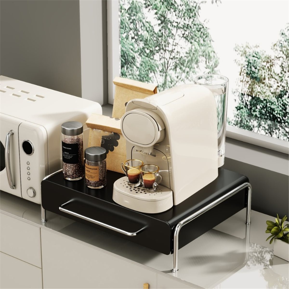Coffee Tea Drawer Organizer - fitfit Çekmeceli Zarif Metal Kahve Kapsülü