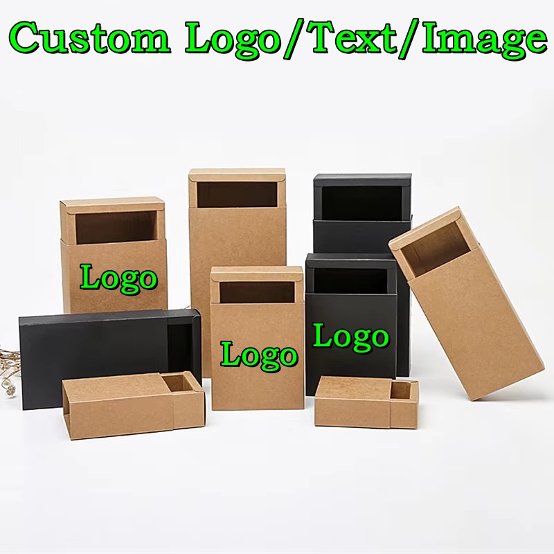 Coffee Tea Drawer Organizer - 20 adet 350gsm çekmeceli kraft siyah