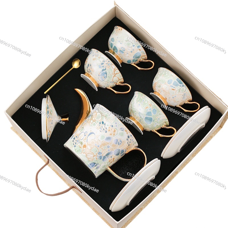 Coffee Tea Set - Kahve fincanı seramik su ısıtıcısı çiçek