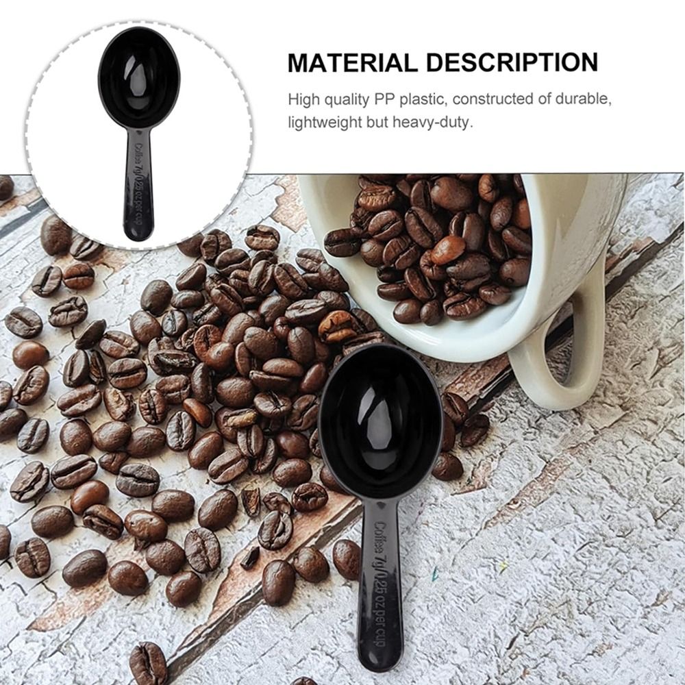 Coffee Tea Spoon - Taşınabilir Plastik Ölçü Kaşığı Siyah 15ml