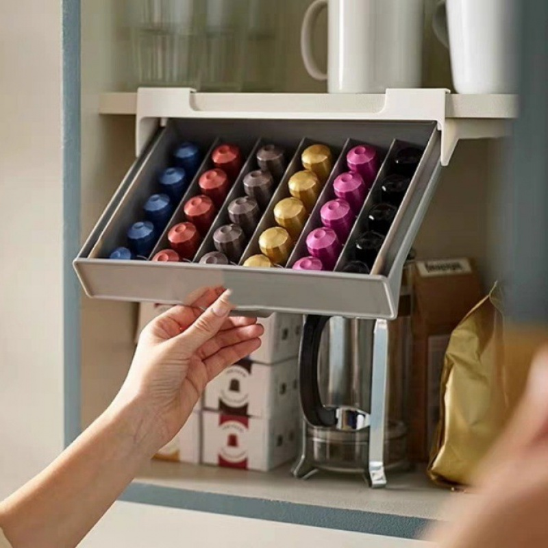 Coffee Tea Drawer Organizer - Kapsül Kahve Çay Poşeti Saklama Rafı,