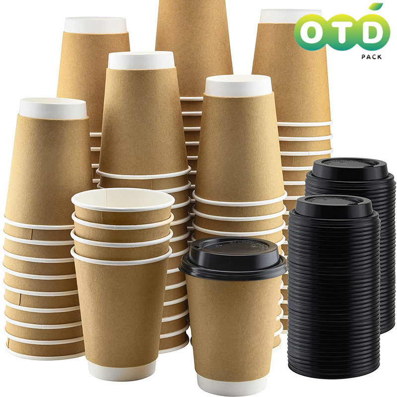 Wallpaper Coffee And Tea - Çift Duvarlı Kapaklı Kağıt Bardak, Kahve