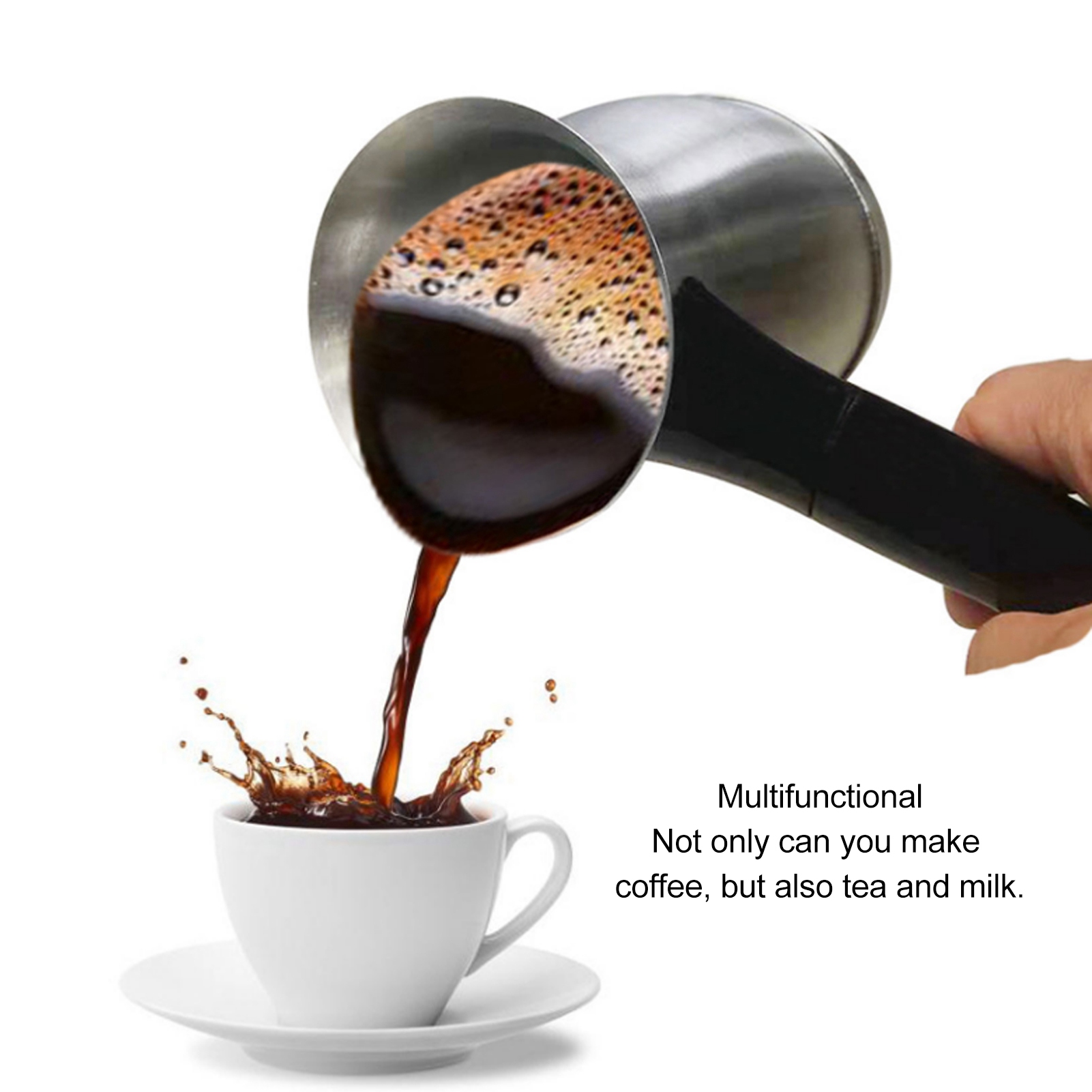 Coffee Tea Chocolate - Elektrikli Türk Kahvesi Makinesi 600ml Paslanmaz