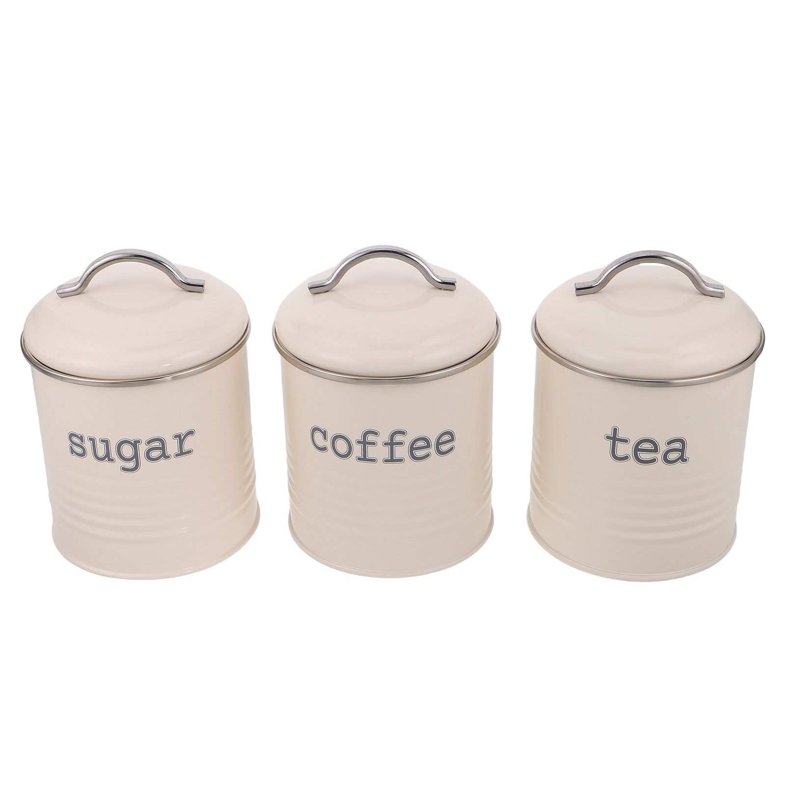 Canister Coffee Sugar Tea - 3 adet mühürlü kahve çekirdeği konteyner