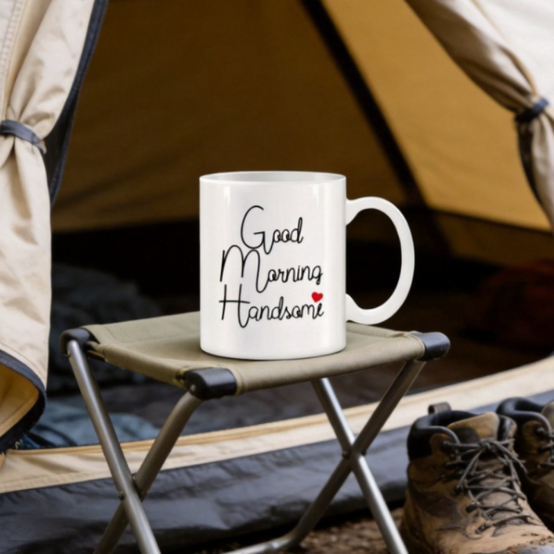 Coffee Tea Good Morning - Sıradışı Kupalar Seramik Günaydın Yakışıklı Kupa