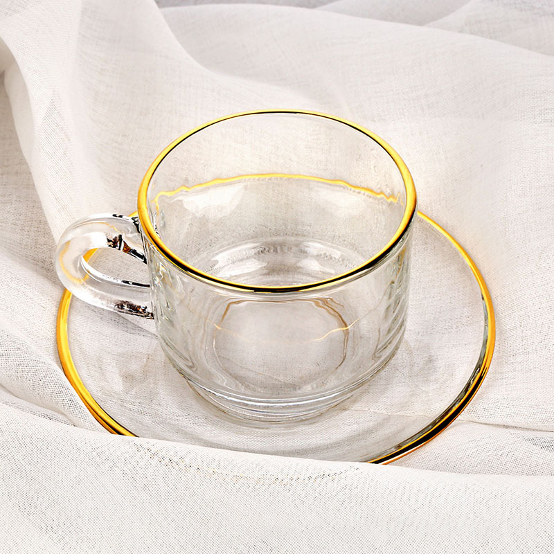 Altın kenar cam kahve fincanla - Espresso Cup Saucer incelemesi ve fiyatı
