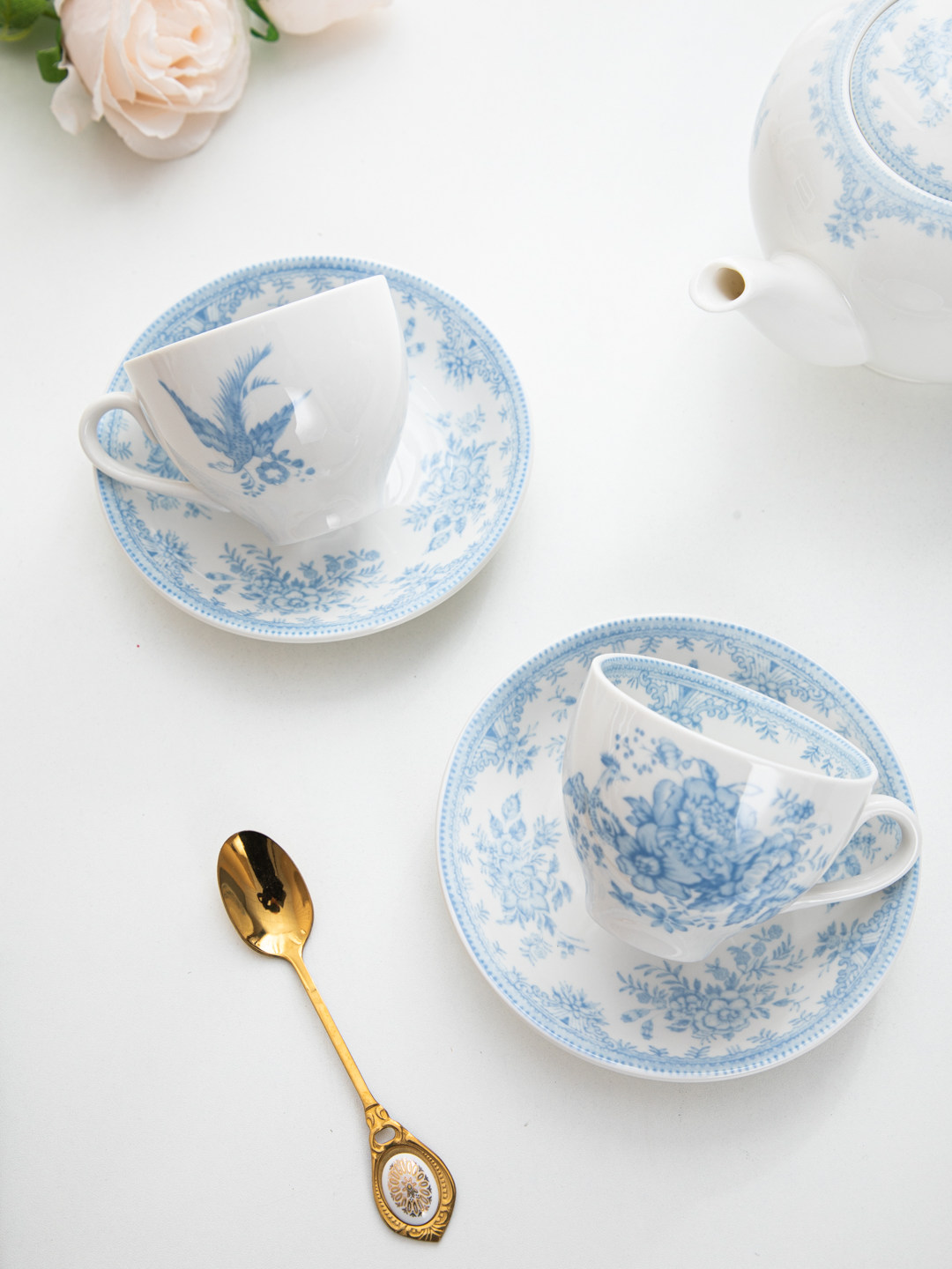 Ev, retro mavi şakayık desenli - Espresso Cup Saucer incelemesi ve fiyatı