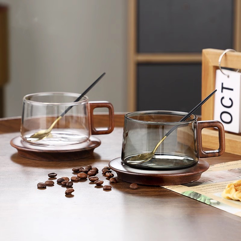 Ahşap Saplı Kahve Kaşıklı Kupa - Espresso Cup Saucer incelemesi ve fiyatı