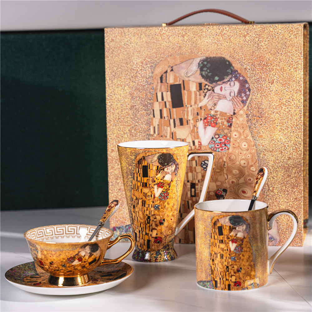 Gustav Klimt Öpücük Kemik Çini - Coffee Tea Drawer Organizer incelemesi ve fiyatı
