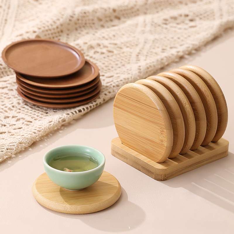 Bambu yuvarlak Coaster anti-ha - Coffee Tea Place incelemesi ve fiyatı