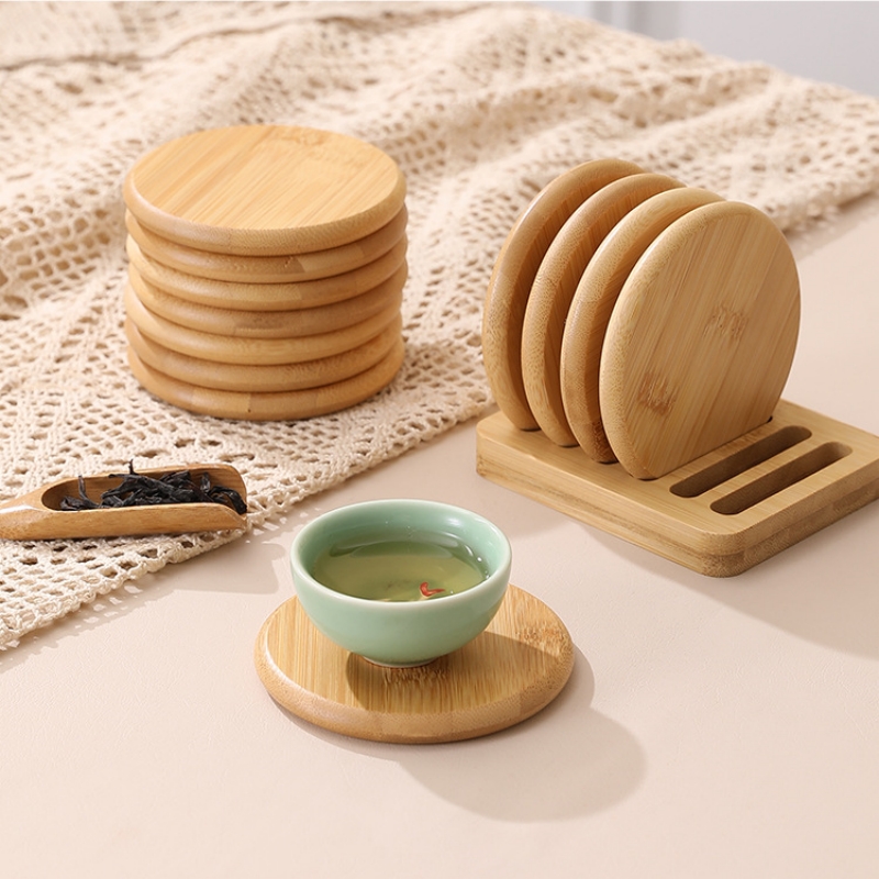 Bambu yuvarlak Coaster anti-ha - Coffee Tea Place incelemesi ve fiyatı