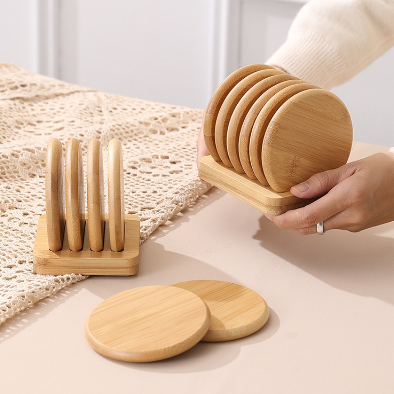 Bambu yuvarlak Coaster anti-ha - Coffee Tea Place incelemesi ve fiyatı