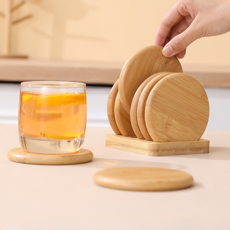 Bambu yuvarlak Coaster anti-ha - Coffee Tea Place incelemesi ve fiyatı