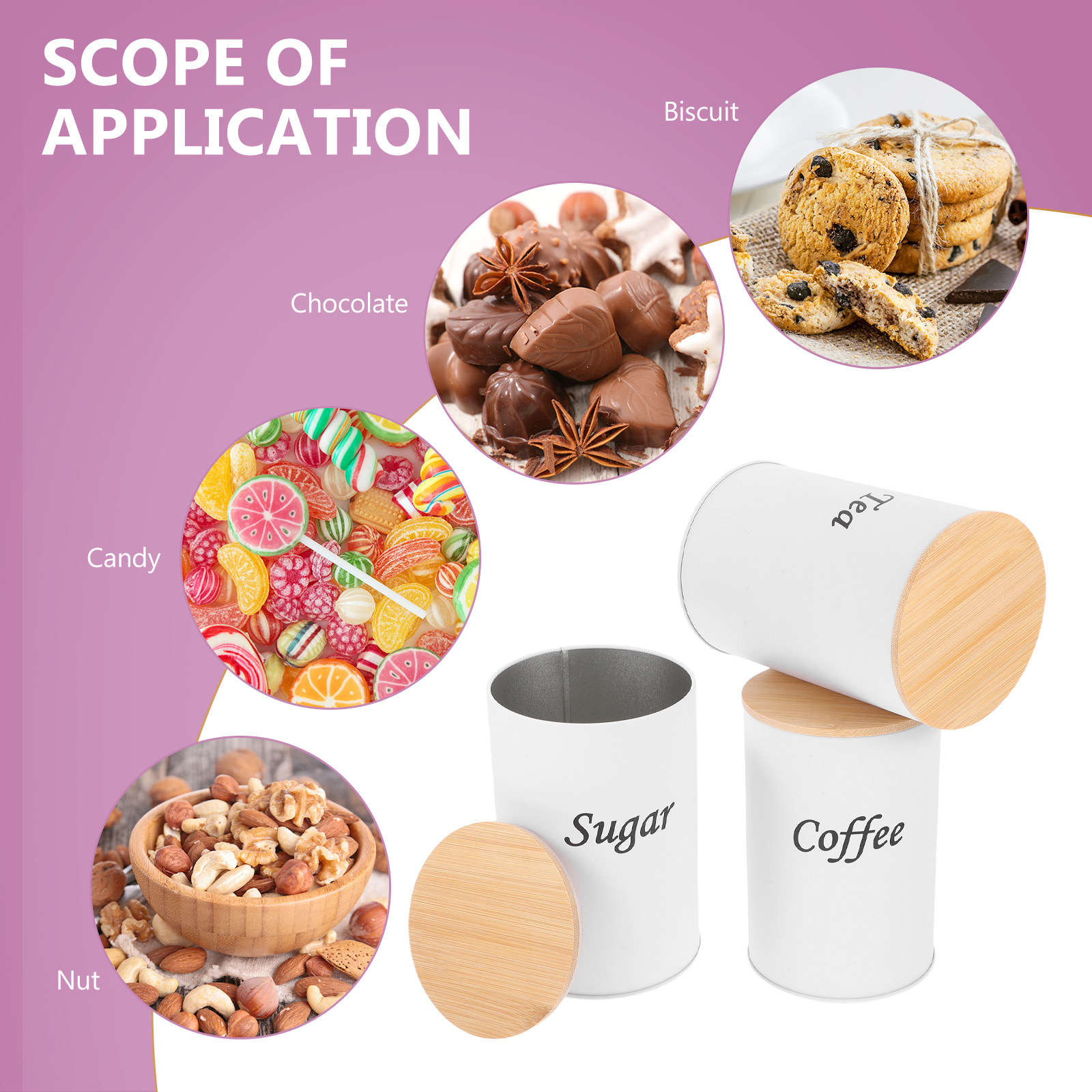 3 adet hava geçirmez yuvarlak  - Canister Coffee Sugar Tea incelemesi ve fiyatı
