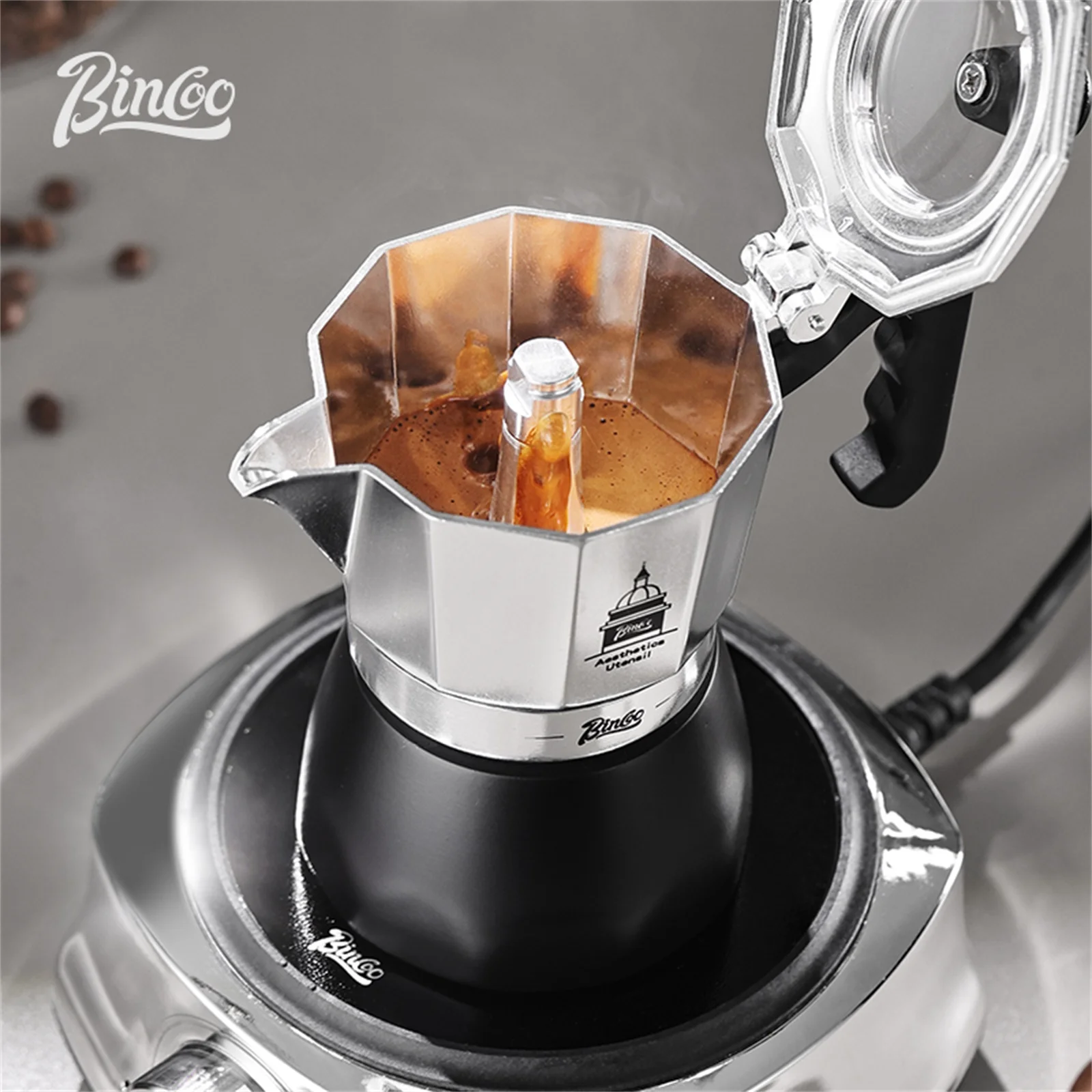 BINCOO Çift Valfli Moka Pot, E - Coffee Tea Chocolate incelemesi ve fiyatı