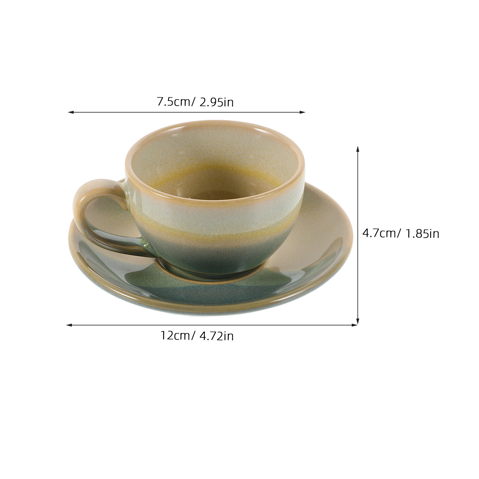 1 Takım Vintage Seramik Kahve  - Espresso Cup Saucer incelemesi ve fiyatı
