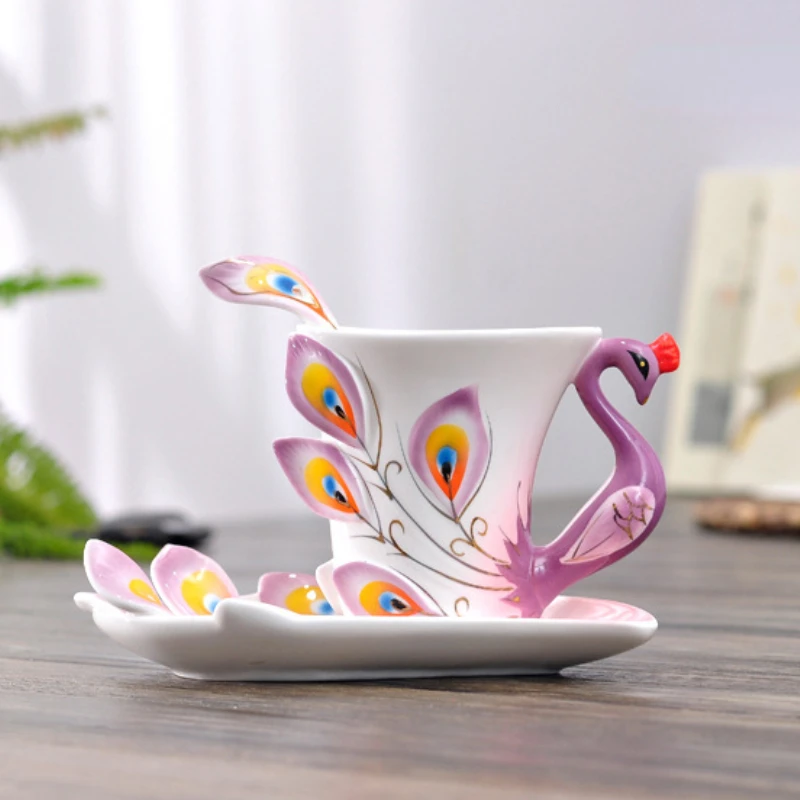 Seramik tavuskuşu kahve kupa s - Coffee Tea Difference incelemesi ve fiyatı