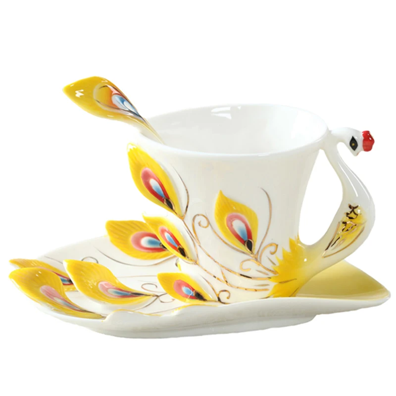 Seramik tavuskuşu kahve kupa s - Coffee Tea Difference incelemesi ve fiyatı