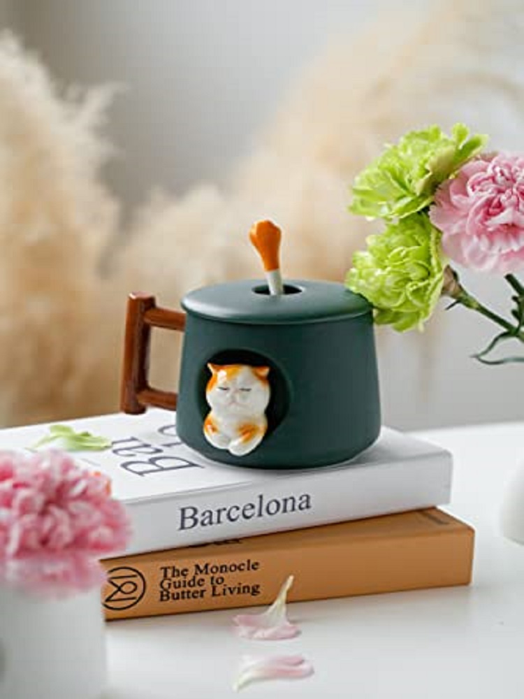 Sevimli 3D Seramik Kedi Kupa B - Coffee Tea Spoon incelemesi ve fiyatı