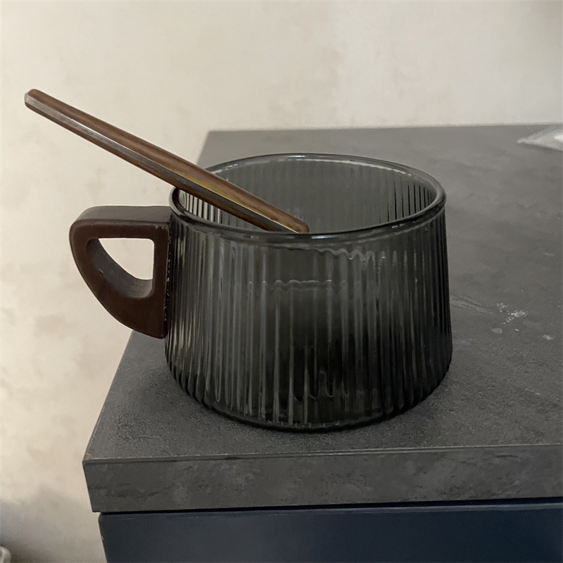 200ml Çizgili Cam Kahve Fincan - Espresso Cup Saucer incelemesi ve fiyatı