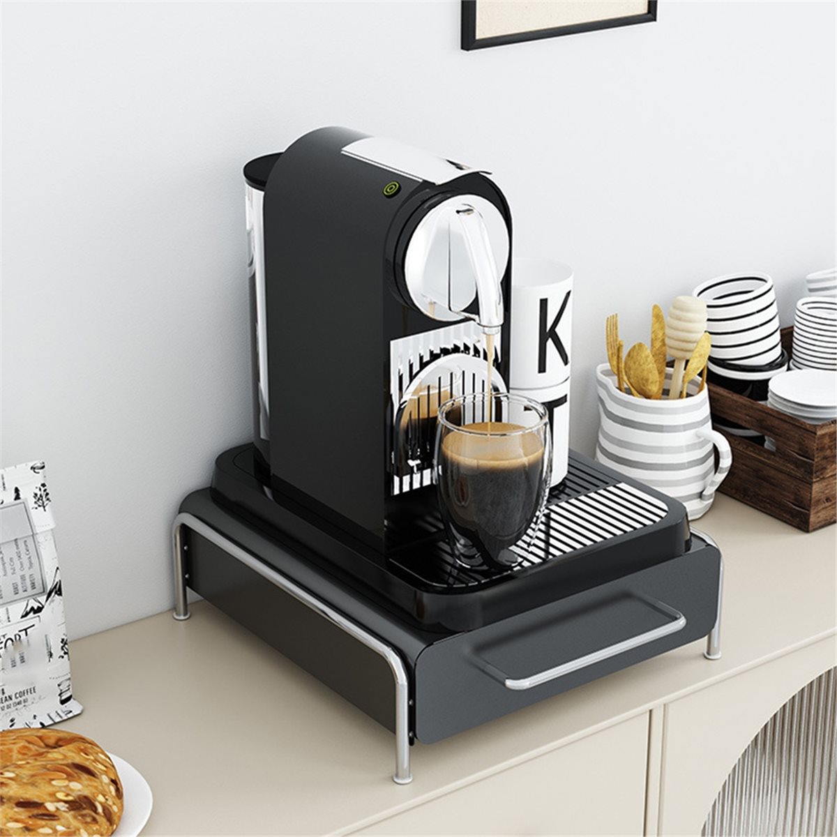 fitfit Çekmeceli Zarif Metal K - Coffee Tea Drawer Organizer incelemesi ve fiyatı