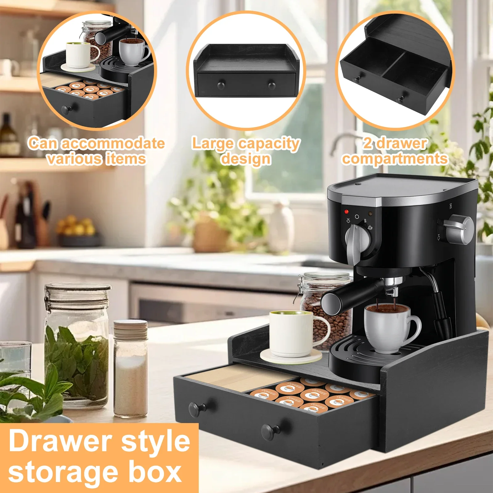 Kahve Makinesi Taban Çekmecesi - Coffee Tea Drawer Organizer incelemesi ve fiyatı