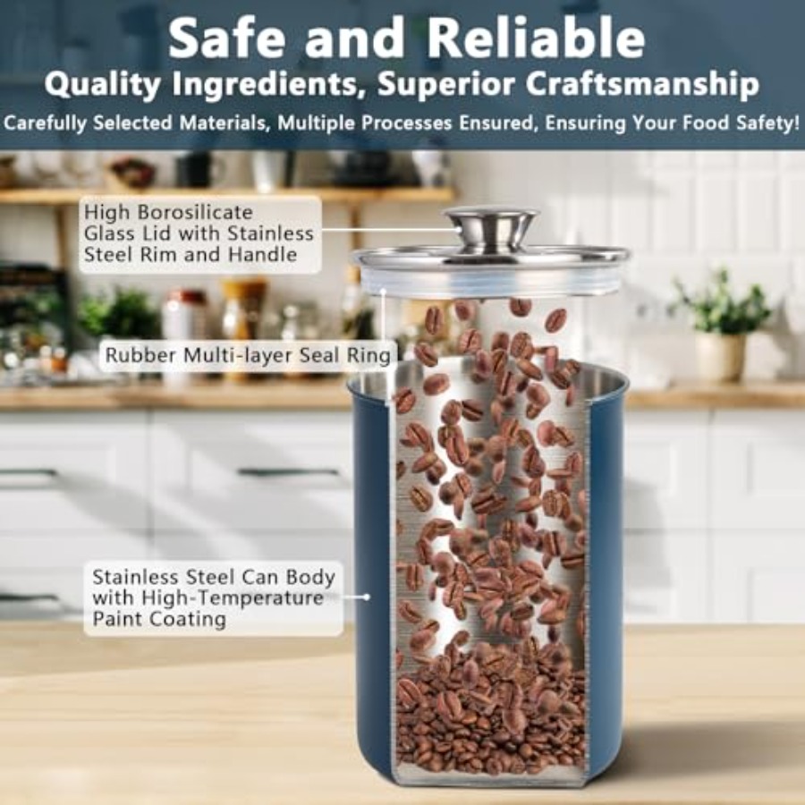 Paslanmaz Çelik Gıda Saklama K - Canister Coffee Sugar Tea incelemesi ve fiyatı