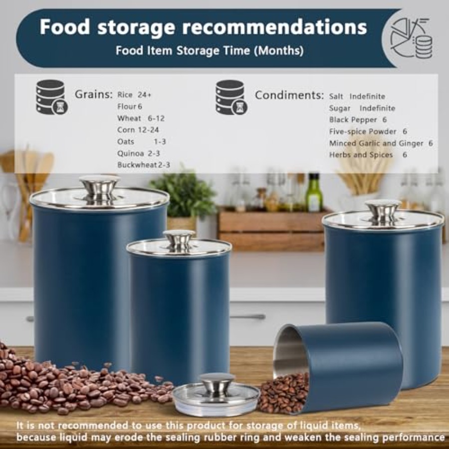 Paslanmaz Çelik Gıda Saklama K - Canister Coffee Sugar Tea incelemesi ve fiyatı