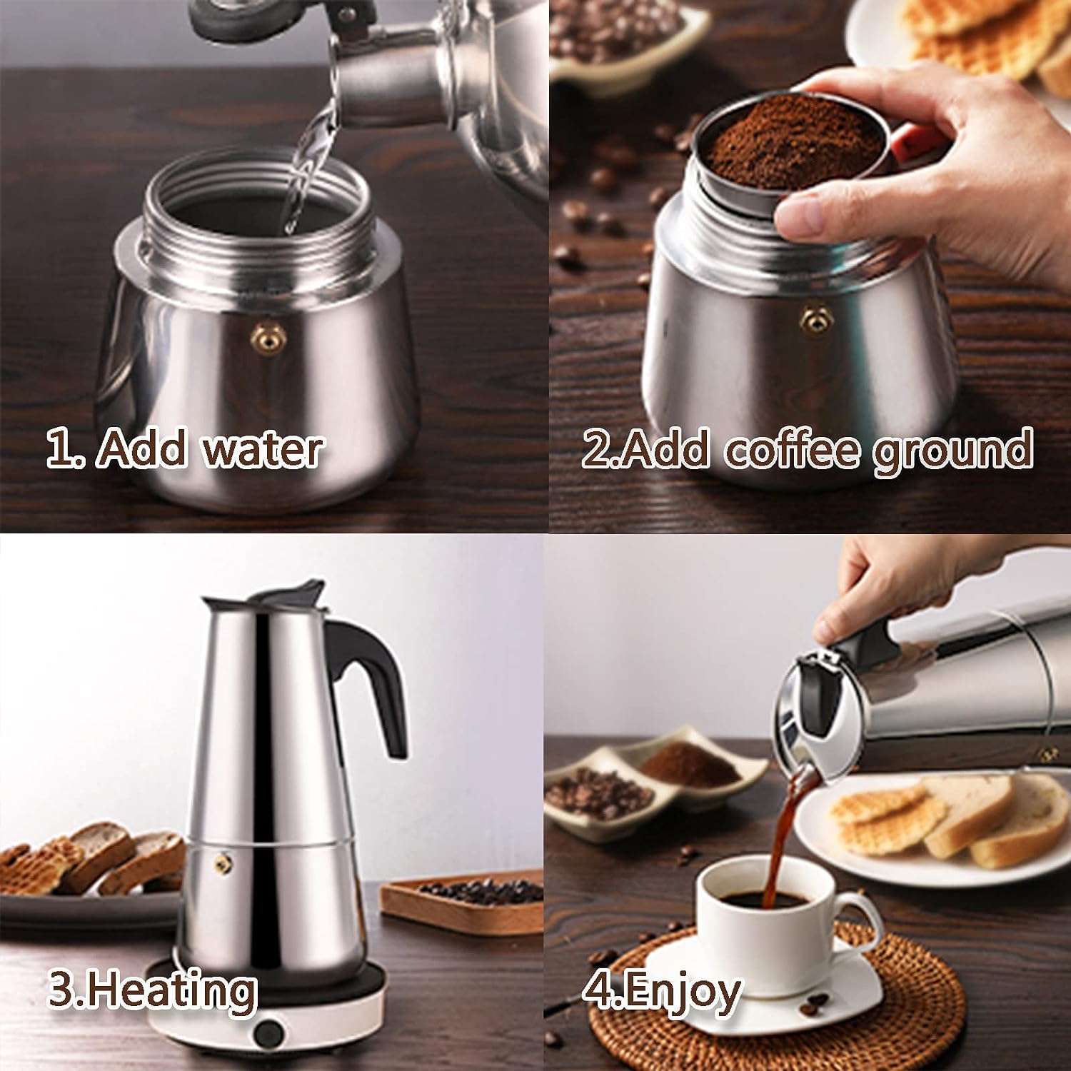 4/6/9 bardak Pot Pot Caffe mak - Coffee Tea Chocolate incelemesi ve fiyatı