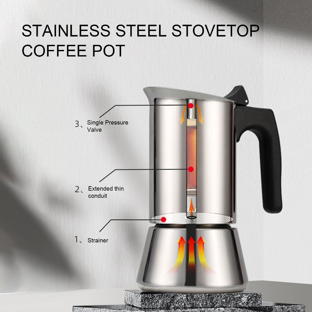 Paslanmaz Çelik Moka Pot Büyük - Coffee Tea Chocolate incelemesi ve fiyatı
