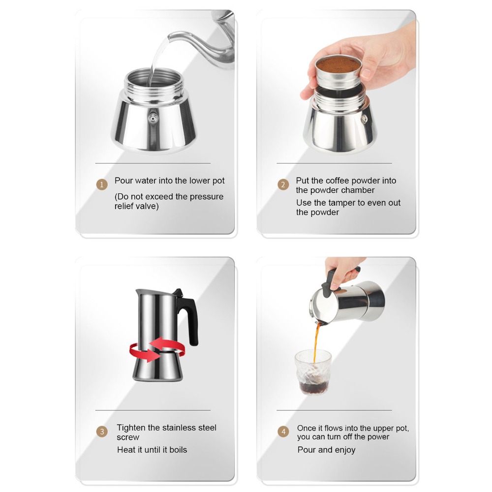 Paslanmaz Çelik Moka Pot Büyük - Coffee Tea Chocolate incelemesi ve fiyatı