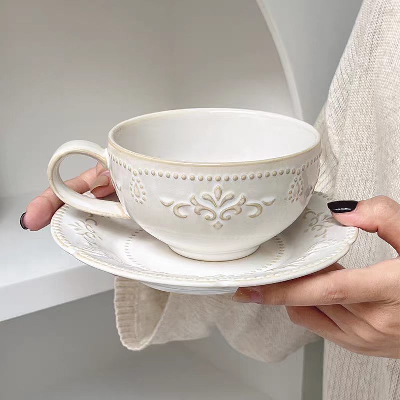 Fransız Retro Kabartma Çiçek F - Espresso Cup Saucer incelemesi ve fiyatı