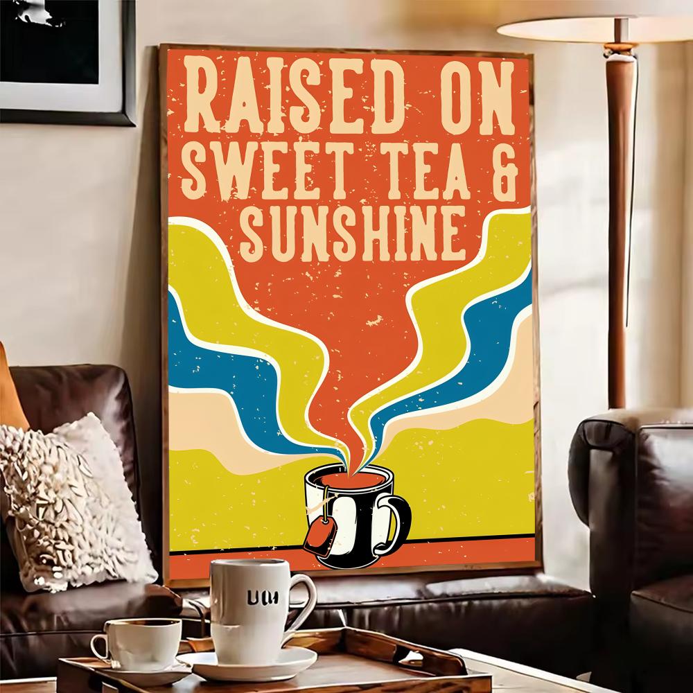 Vintage Çay Kahve Posteri Ev B - Wallpaper Coffee And Tea incelemesi ve fiyatı