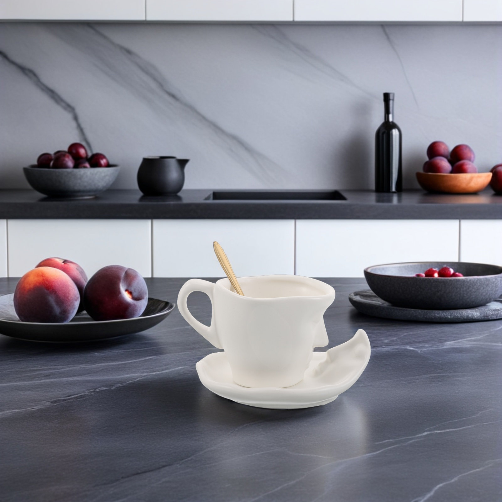 1 Set Seramik Öpüşmeli Kahve F - Coffee Tea Set incelemesi ve fiyatı