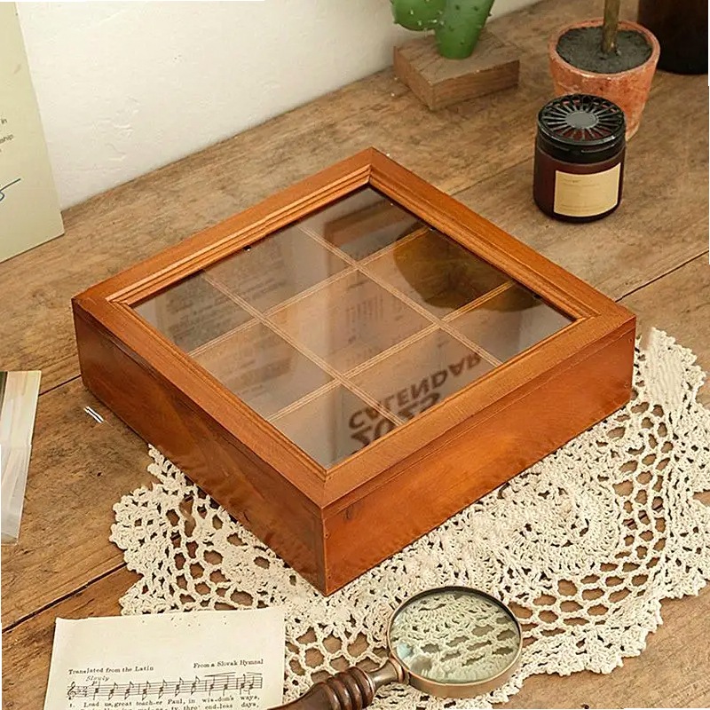 Çekmeceli ve Pencereli Ahşap Ç - Coffee Tea Drawer Organizer incelemesi ve fiyatı