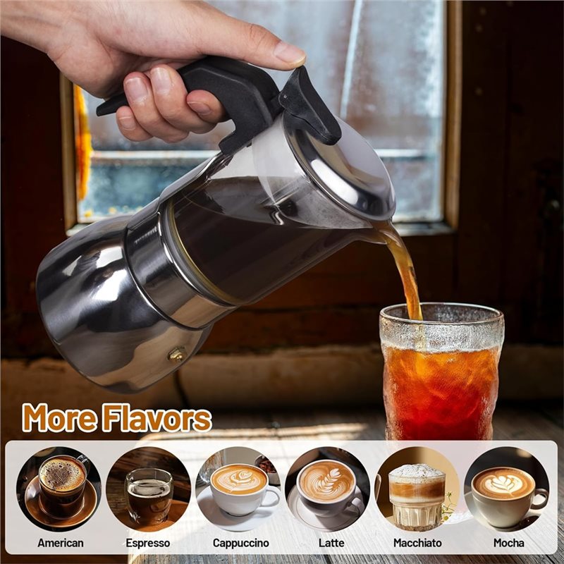 ABUI-Clear Glass 4 Fincan Moka - Coffee Tea Chocolate incelemesi ve fiyatı