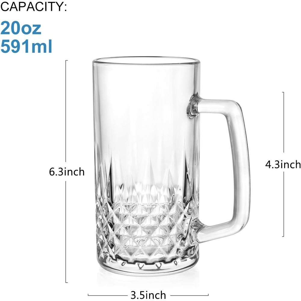20 oz Ağır Cam Kupa Seti (4'lü - Coffee Tea Set incelemesi ve fiyatı